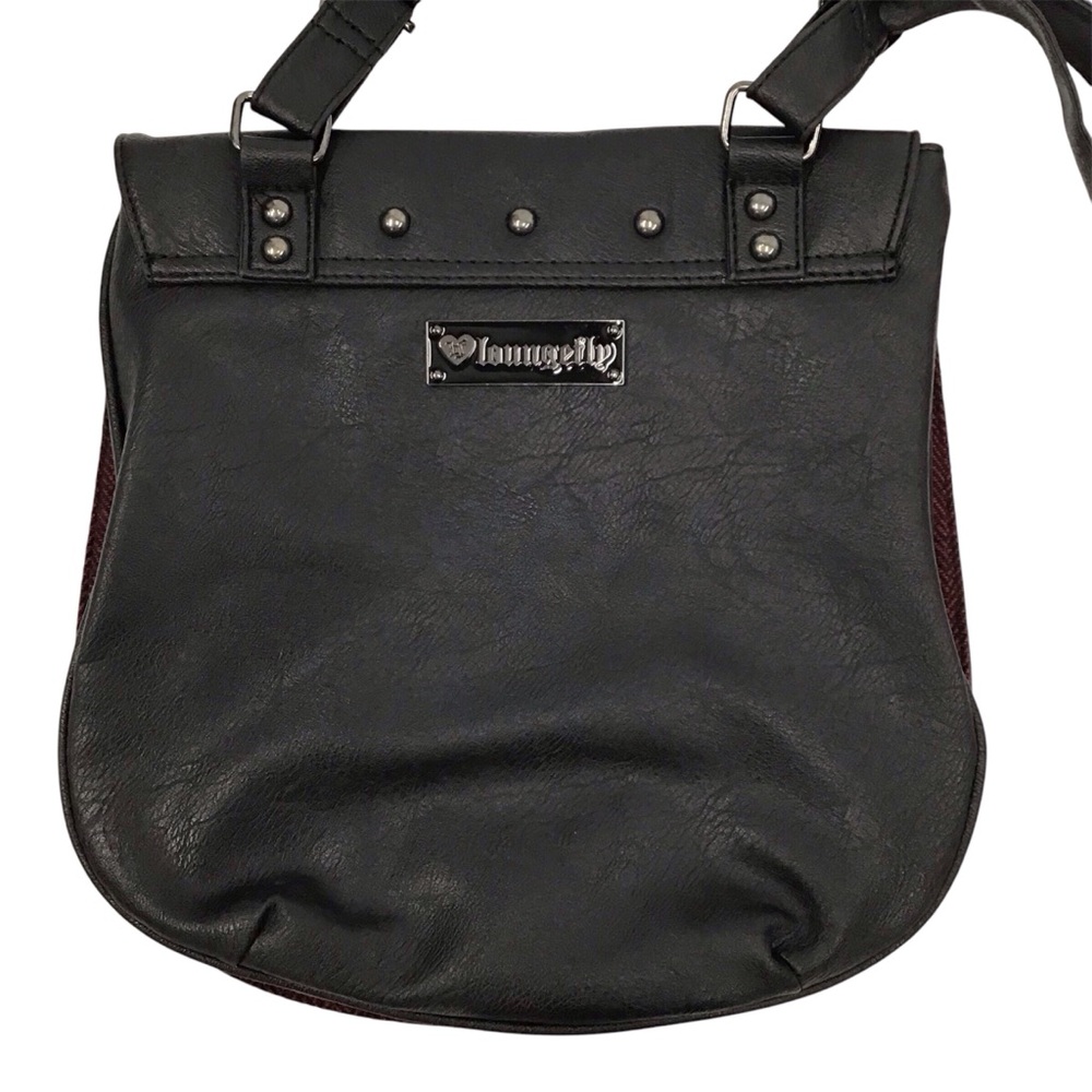 Loungefly Embroidered Patchwork Black Owl Crossbo… - image 3